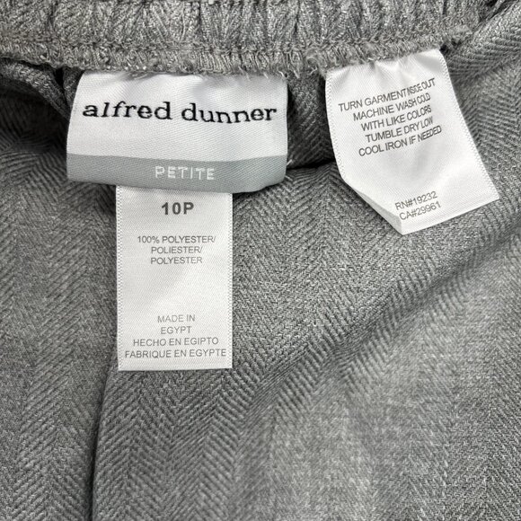 Alfred Dunner Women's Classic Fit Pull On Average Length Pant Gray Size 10P NWT - Picture 4 of 6
